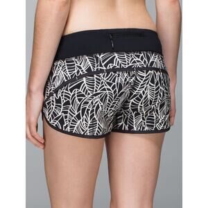 Lululemon Run: Speed Short 2.5" Pretty Palm Black Angel Wing Black W7863S